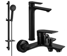 Mexen Alfa DQ40 Wannenset, schwarz - 745713DQ40-70