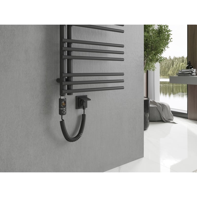 Mexen Neptun elektrischer Heizkörper 1400 x 500 mm, 600 W, Anthrazit - W101-1400-500-2600-66