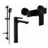 Mexen Alfa DF62 Duschset, schwarz - 745714DF62-70
