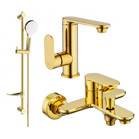 Mexen Milo DF05 Badewannen-Set, gold - 713053DF05-50