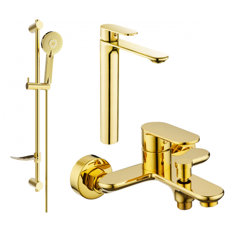 Mexen Milo DF40 Badewannenset, gold - 71313DF40-50