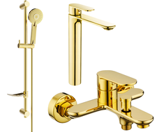 Mexen Milo DF40 Badewannenset, gold - 71313DF40-50