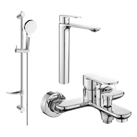 Mexen Milo DF05 Badewannen-Set, Chrom - 71313DF05-00