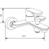 Mexen Milo DF40 Badewannen-Set, Chrom - 713153DF40-00