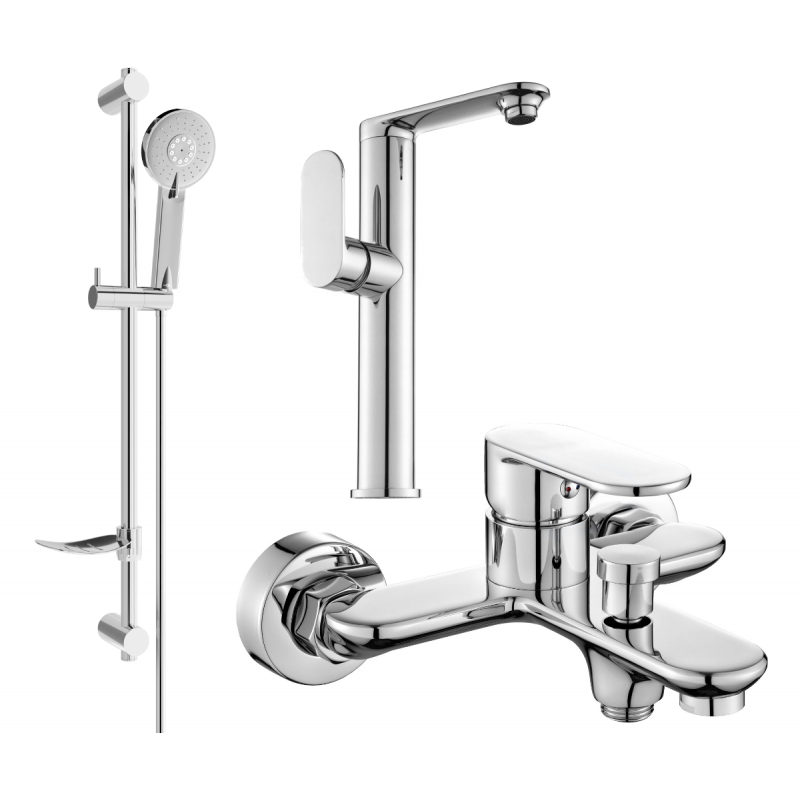 Mexen Milo DF40 Badewannen-Set, Chrom - 713153DF40-00