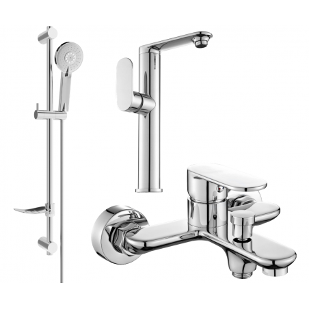 Mexen Milo DF40 Badewannen-Set, Chrom - 713153DF40-00