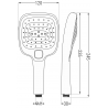 Mexen R-17 3-Funktionen-Handbrause, Chrom - 79517-00