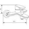 Mexen Milo DF40 Badewannen-Set, schwarz - 713153DF40-70