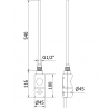 Mexen Ares Elektrischer Heizkörper 1800 x 600 mm, 600 W, gold - W102-1800-600-2900-50