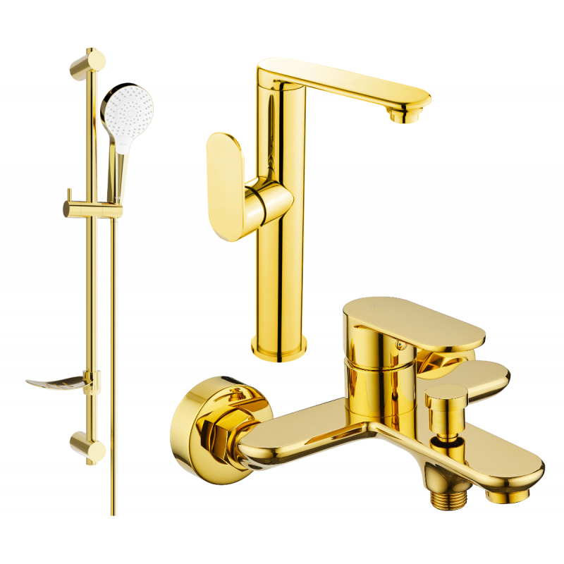 Mexen Milo DF05 Badezimmerset, golden - 713153DF05-50