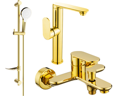 Mexen Milo DF05 Badezimmerset, golden - 713153DF05-50