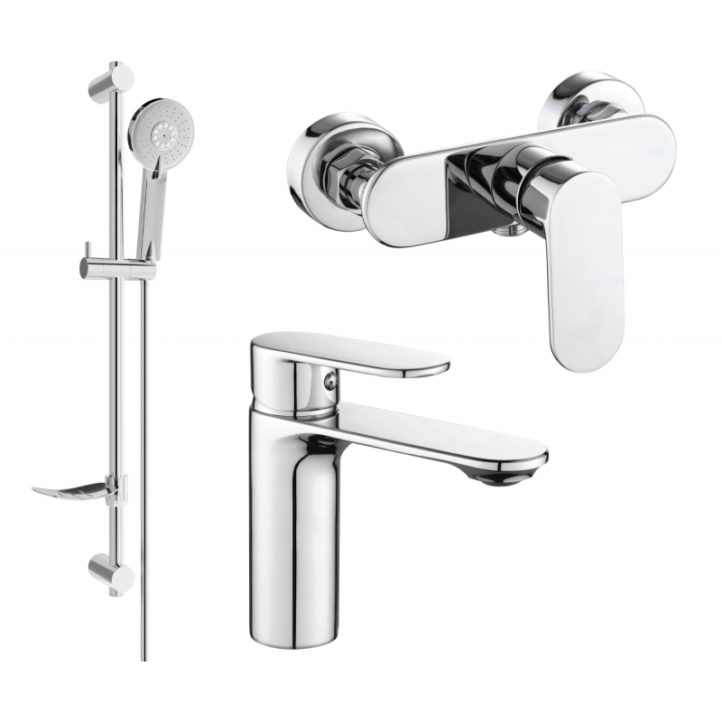 Mexen Milo DF40 Duschset, Chrom - 71304DF40-00