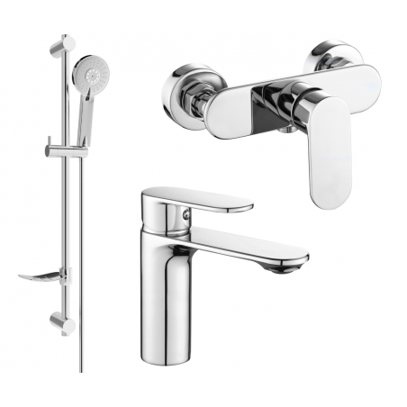 Mexen Milo DF40 Duschset, Chrom - 71304DF40-00
