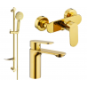 Mexen Milo DF40 Duschset, gold - 71304DF40-50