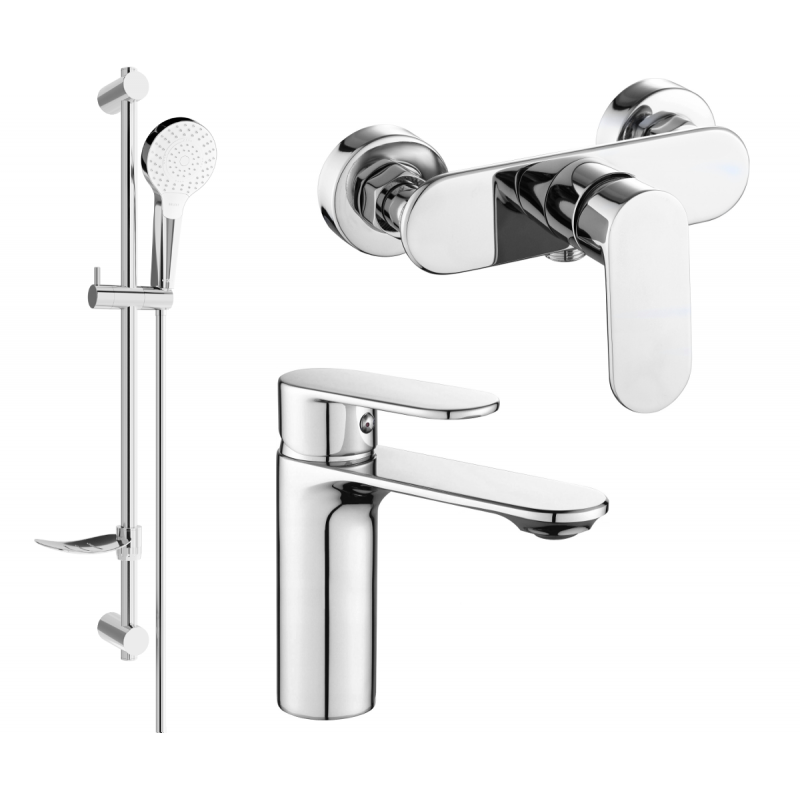 Mexen Milo DF05 Duschset, Chrom - 71304DF05-00