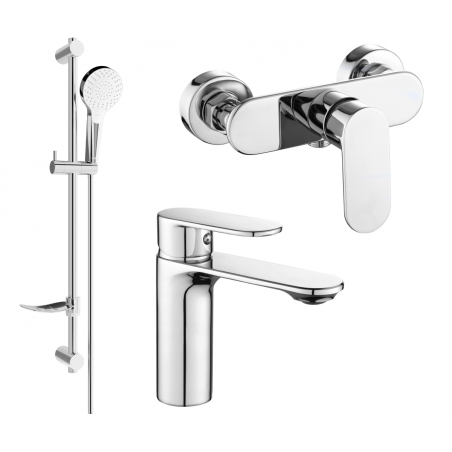 Mexen Milo DF05 Duschset, Chrom - 71304DF05-00
