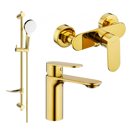 Mexen Milo DF05 Duschset, gold - 71304DF05-50