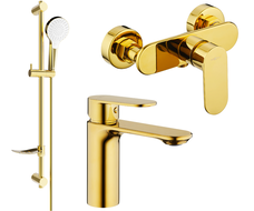 Mexen Milo DF05 Duschset, gold - 71304DF05-50