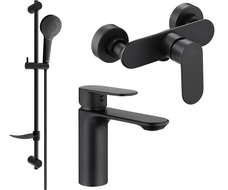 Mexen Milo DF05 Duschset, schwarz - 71304DF05-70