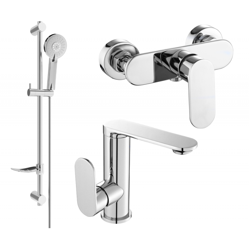 Mexen Milo DF40 Duschset, Chrom - 713054DF40-00