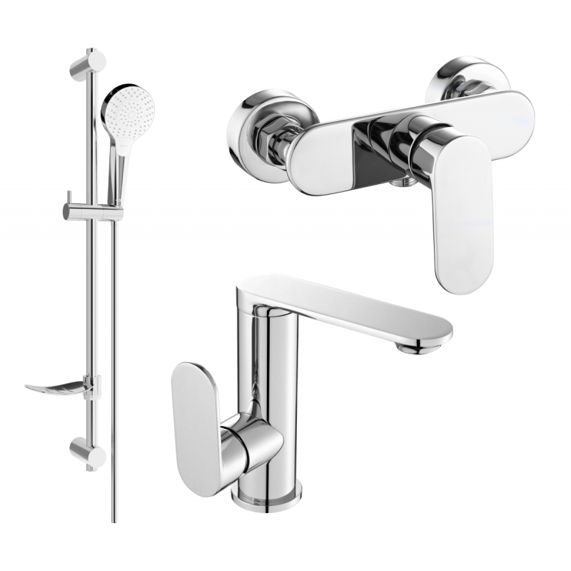 Mexen Milo DF05 Duschset, Chrom - 713054DF05-00