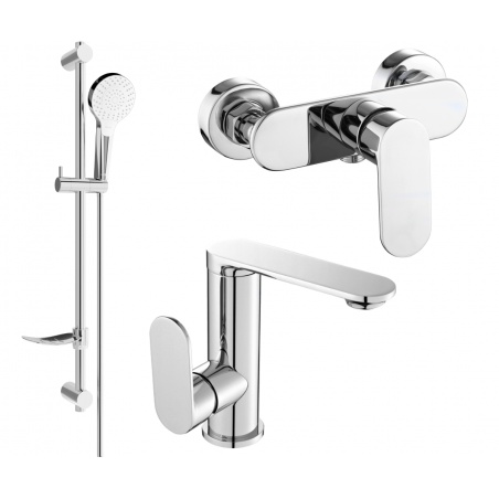 Mexen Milo DF05 Duschset, Chrom - 713054DF05-00