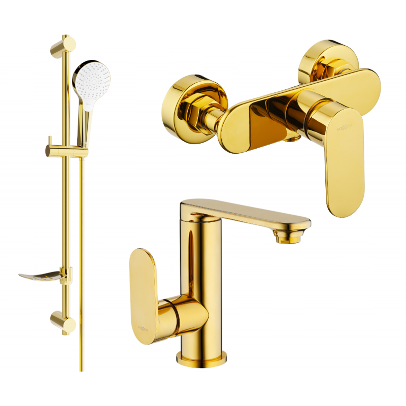 Mexen Milo DF05 Duschset, gold - 713054DF05-50