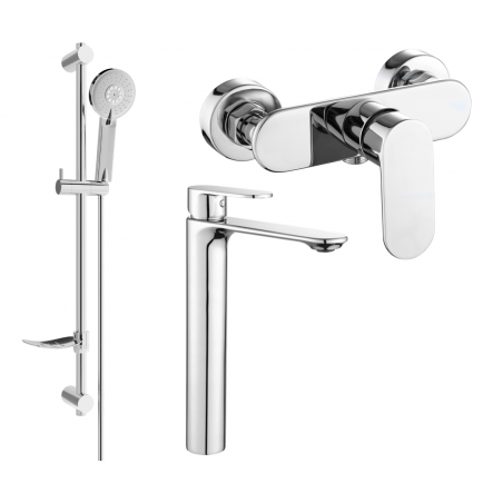 Mexen Milo DF40 Duschset, Chrom - 71314DF40-00