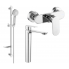 Mexen Milo DF40 Duschset, Chrom - 71314DF40-00