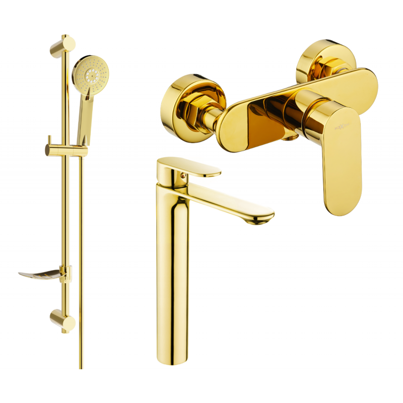 Mexen Milo DF40 Duschset, Gold - 71314DF40-50