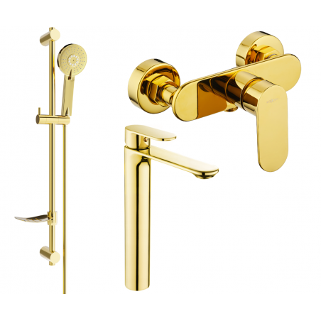 Mexen Milo DF40 Duschset, Gold - 71314DF40-50