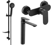 Mexen Milo DF40 Duschset, schwarz - 71314DF40-70