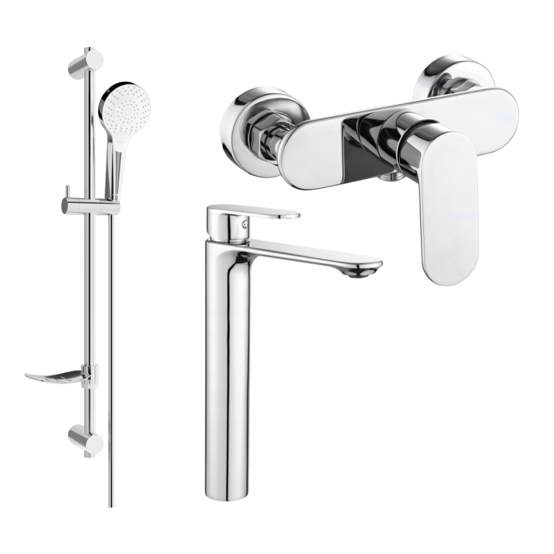 Mexen Milo DF05 Duschset, Chrom - 71314DF05-00