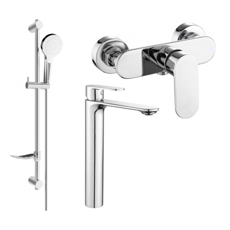 Mexen Milo DF05 Duschset, Chrom - 71314DF05-00