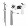Mexen Milo DF05 Duschset, Chrom - 71314DF05-00