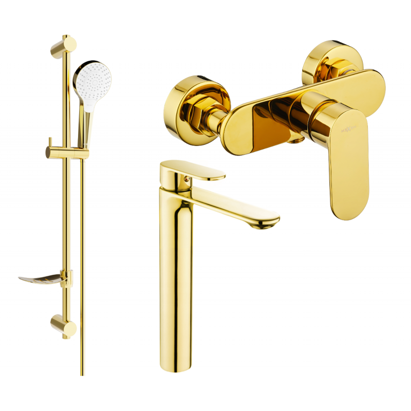 Mexen Milo DF05 Duschset, gold - 71314DF05-50
