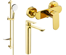 Mexen Milo DF05 Duschset, gold - 71314DF05-50