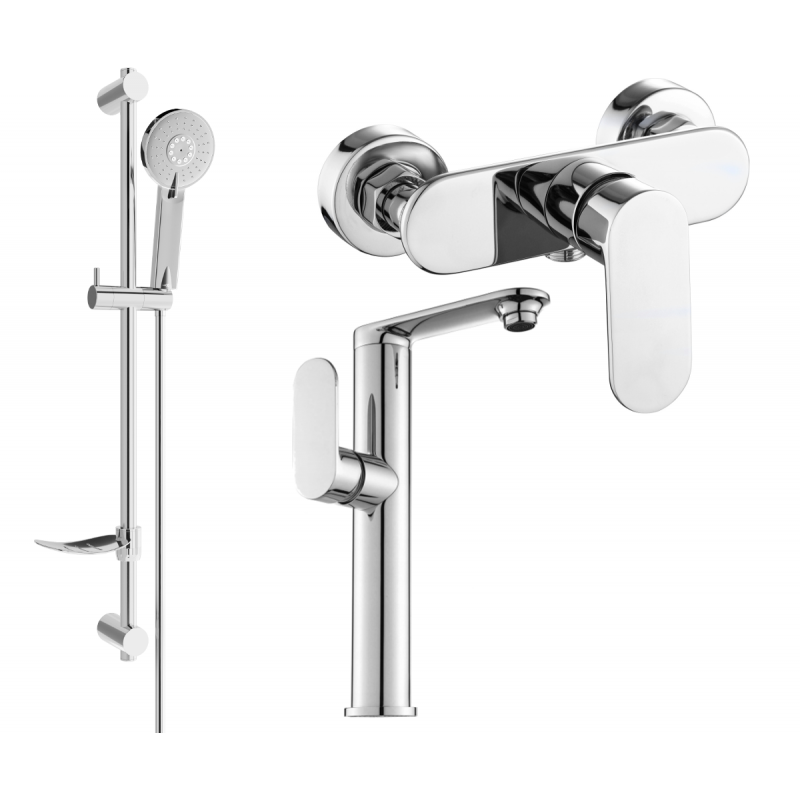 Mexen Milo DF40 Duschset, Chrom - 713154DF40-00