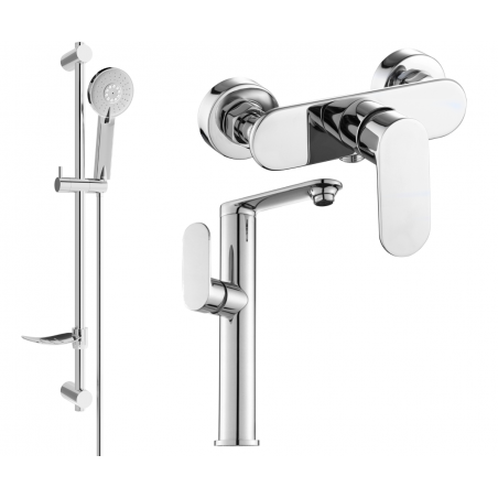 Mexen Milo DF40 Duschset, Chrom - 713154DF40-00