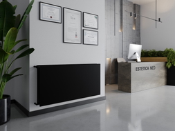 Mexen CHF20 Hygiene Flat Plattenheizkörper 600 x 1200 mm, seitlicher Anschluss, 1204 W, schwarz - W420HF-060-120-70