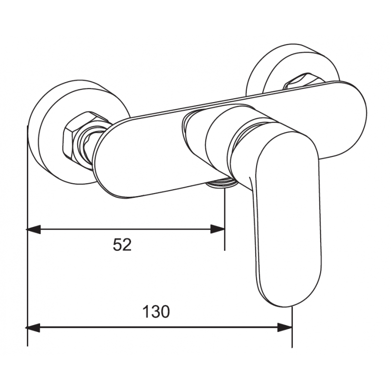 Mexen Milo DF40 Duschset, Gold - 713154DF40-50