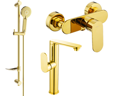 Mexen Milo DF40 Duschset, Gold - 713154DF40-50