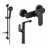 Mexen Milo DF40 Duschset, schwarz - 713154DF40-70