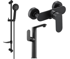 Mexen Milo DF40 Duschset, schwarz - 713154DF40-70