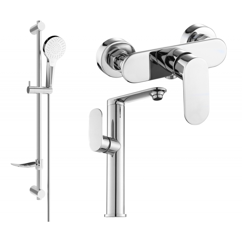 Mexen Milo DF05 Duschset, Chrom - 713154DF05-00