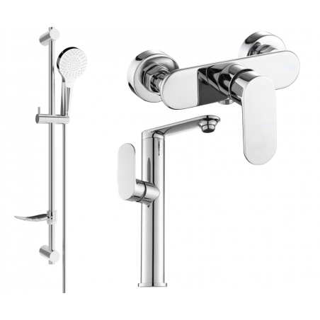 Mexen Milo DF05 Duschset, Chrom - 713154DF05-00
