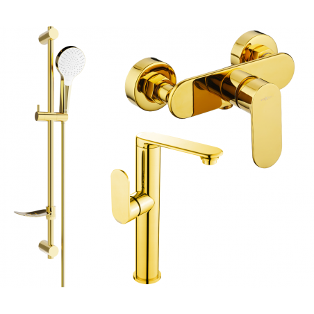 Mexen Milo DF05 Duschset, gold - 713154DF05-50