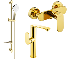 Mexen Milo DF05 Duschset, gold - 713154DF05-50