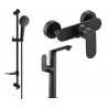 Mexen Milo DF05 Duschset, schwarz - 713154DF05-70