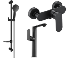 Mexen Milo DF05 Duschset, schwarz - 713154DF05-70